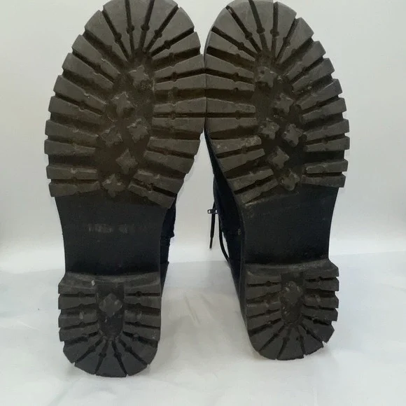 Cliffs by White Mountain Boots Womens 10 M Marlee Combat Navy Blue Buckle Lace - Picture 9 of 9